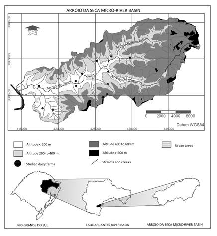 Mapa Microbacia do Arroio da Seca ENGLISH