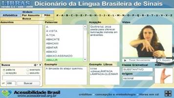 Resultado de imagem para dicionário digital em libras