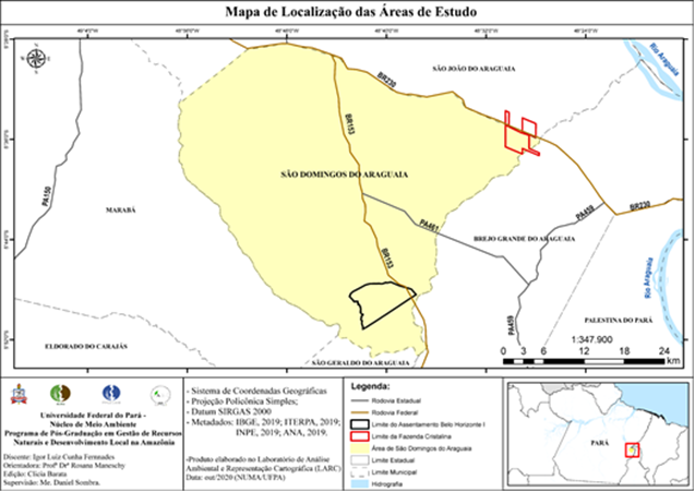 Fonte: Fonte: Adaptado de INPE (2014), INCRA(2019), IBGE (2018) e ...