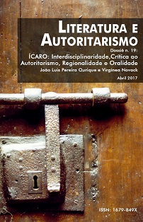 Capa do Dossiê n. 19 do Periódico Literatura e Autoritarismo com o título "ÍCARO"