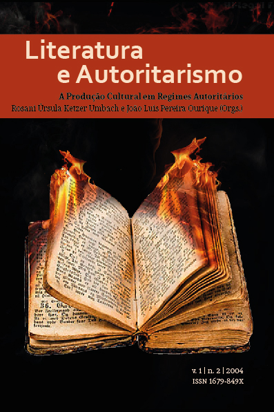 Capa da edição n. 2 da revista Literatura e Autoritarismo, com o título A produção cultural em regimes autoritários