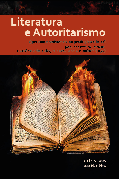 Capa da edição n. 5 da revista Literatura e Autoritarismo, com o título Opressão e resistência na produção cultural