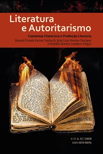 Capa da edição n. 12 da revista Literatura e Autoritarismo, com o título Contextos históricos e produção literária