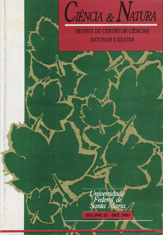 					View CIÊNCIA E NATURA, V. 23, N. 23, 2001
				