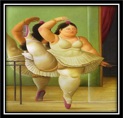 Dancers at the Bar, 2001 - Fernando Botero